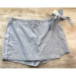 New Southern Tide Blue And White Seersucker Skort Women's Size 12 Summer